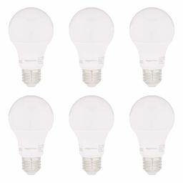 AmazonBasics 60W Equivalent, Daylight, Non-Dimmable, 15,000 Hour Lifetime, CEC Compliant, A19 LED Light Bulbs | 6-Pack