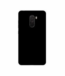 Amazon Brand - Solimo Designer Solid Black 3D Printed Hard Back Case Mobile Cover for Poco F1