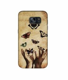 Amazon Brand - Solimo Designer Butterflies 3D Printed Hard Back Case Mobile Cover for Samsung Galaxy S7 Edge