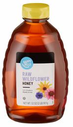 Amazon Brand - Happy Belly Raw Wildflower Honey, 32 oz (Previously Solimo) (Packaging May Vary)