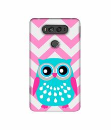 Amazon Brand - Solimo Designer Sky Blue Owl 3D Printed Hard Back Case Mobile Cover for LG V20