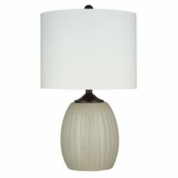 Amazon Brand – Ravenna Home Traditional Ribbed Ceramic Table Lamp, LED Bulb Included, 22.5