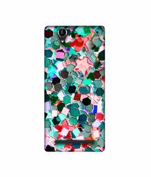 Amazon Brand - Solimo Designer Multicolor Stone 3D Printed Hard Back Case Mobile Cover for Sony Xperia T2 Ultra