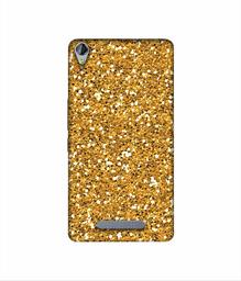 Amazon Brand - Solimo Designer Golden Sparkle 3D Printed Hard Back Case Mobile Cover for Micromax Canvas Juice 3Plus Q394