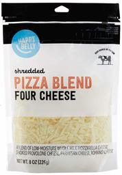 Amazon Brand - Happy Belly Shredded Pizza Blend (Four Cheese), 8 Ounce