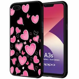 Amazon Brand - Solimo Designer Hearts Printed Hard Back Case Mobile Cover for Oppo A3s (D246)