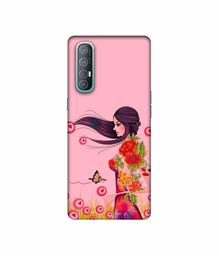 Amazon Brand - Solimo Designer Lady Vector Pattern 3D Printed Hard Back Case Mobile Cover for Oppo Reno 3 Pro