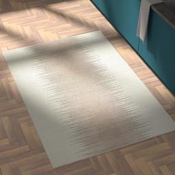 Amazon Brand – Rivet Abstract Reflections Modern Wool Area Rug, 4 x 6 Foot, Taupe