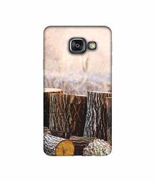 Amazon Brand - Solimo Designer Wood logs 3D Printed Hard Back Case Mobile Cover for Samsung Galaxy A3 (2016)