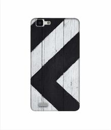 Amazon Brand - Solimo Designer Black Paint Texture on Wood 3D Printed Hard Back Case Mobile Cover for Vivo Y27L