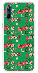 Amazon Brand - Solimo Designer Multicolor Poster Love Green Pattern Design Printed Soft Back Case Mobile Cover for Realme C3