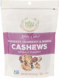 WHOLE FOODS MARKET Glazed Cashew with Blueberries Cranberries Quinoa, 8 OZ