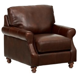 Amazon Brand – Stone & Beam Charles Classic Oversized Leather Chair, 39