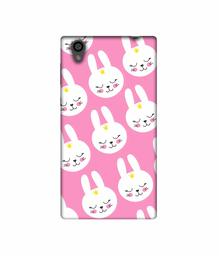 Amazon Brand - Solimo Designer Rabbit Pattern 3D Printed Hard Back Case Mobile Cover for Sony Xperia L1