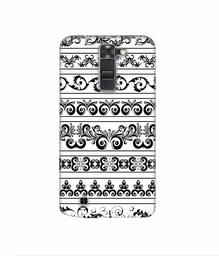 Amazon Brand - Solimo Designer Black Multi Patterns 3D Printed Hard Back Case Mobile Cover for LG K7