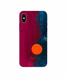 Amazon Brand - Solimo Designer Pink and Blue Brush Texture 3D Printed Hard Back Case Mobile Cover for Apple iPhone Xs Max