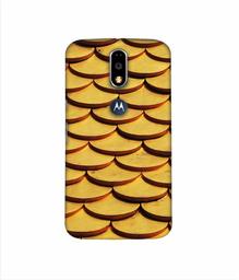 Amazon Brand - Solimo Designer Wooden Semi Circle Texture 3D Printed Hard Back Case Mobile Cover for Motorola Moto G4 Plus (with Logo Cut)