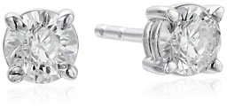 IGI Certified Platinum Round-Cut Diamond Stud Earrings (1/2cttw, G-H Color, VS2 Clarity)