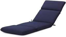 Strathwood Basics Hardwood Chaise Lounge Sunbrella Cushion, Navy