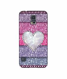 Amazon Brand - Solimo Designer Stone Heart 3D Printed Hard Back Case Mobile Cover for Samsung Galaxy S5 i9600