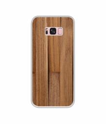 Amazon Brand - Solimo Designer Wooden Art UV Printed Soft Back Case Mobile Cover for Samsung Galaxy S8 Plus