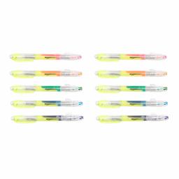 AmazonBasics Double Ended Highlighters - Chisel Tip, Assorted Colours, 10-Pack