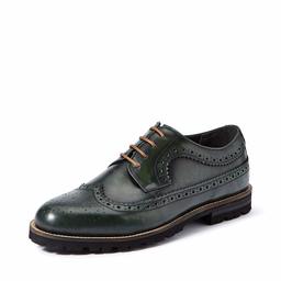 Amazon Brand - Symbol Men's Olive Leather Formal Shoes-10 UK/India (44 EU) (AZ-WS-272B)