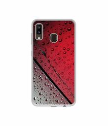 Amazon Brand - Solimo Designer Water Drop On Glass UV Printed Soft Back Case Mobile Cover for Samsung Galaxy A20