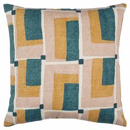 Amazon Brand – Rivet Mid-Century Geo Print Cotton Decorative Throw Pillow, Soft and Stylish, 17