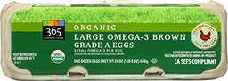 365 EVERYDAY VALUE Organic Brown Large Grade A Eggs, 12 CT