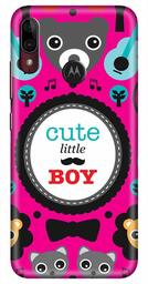 Amazon Brand - Solimo Designer Cute Little Boy Pattern 3D Printed Hard Back Case Mobile Cover for Motorola Moto E6s / Motorola Moto E6 Plus