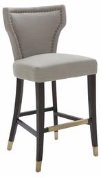 Amazon Brand – Stone & Beam Barstool with Brass Nailhead Trim, 43