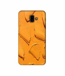 Amazon Brand - Solimo Designer Yellow Texture Wall 3D Printed Hard Back Case Mobile Cover for Samsung Galaxy J6 Plus