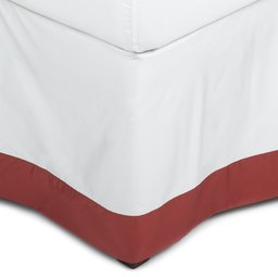 Pinzon Hotel Banded 100-Percent Egyptian Cotton Sateen California King Bed Skirt, Bordeaux