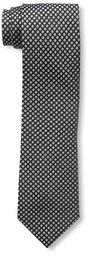 Franklin Tailored Men's Patterned Silk Tie, Black