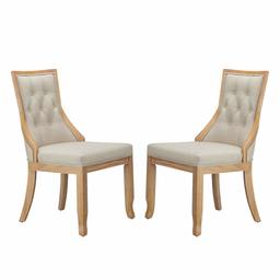 Amazon Brand – Stone & Beam Classic Tufted Dining Chair, Set of 2, 23