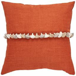 Amazon Brand – Rivet Contemporary Tassel Throw Pillow - 17 x 17 Inch, Terracotta