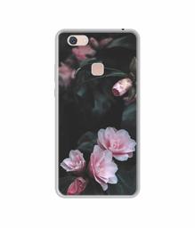 Amazon Brand - Solimo Designer Dark Flowers Photography UV Printed Soft Back Case Mobile Cover for Vivo Z10