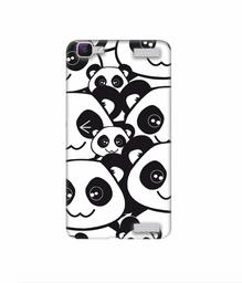 Amazon Brand - Solimo Designer Panda Texture 3D Printed Hard Back Case Mobile Cover for Vivo V1 Max