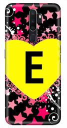 Amazon Brand - Solimo Designer Heart Pattern Alphabet-E 3D Printed Hard Back Case Mobile Cover for Oppo A5 (2020)