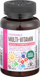 WHOLE FOODS MARKET Strawberry Kids Multivitamin Tablets, 90 CT