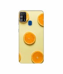 Amazon Brand - Solimo Designer Orange Texture 3D Printed Hard Back Case Mobile Cover for Samsung Galaxy M31