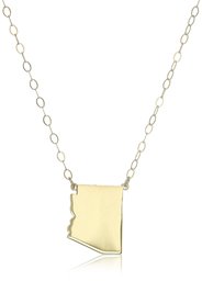 Amazon Collection10k Yellow Gold Arizona State Pendant Necklace, 16