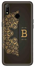 Amazon Brand - Solimo Designer Black Pattern Alphabet-B 3D Printed Hard Back Case Mobile Cover for Realme 3 / Realme 3i