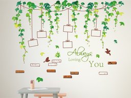 Amazon Brand - Solimo Wall Sticker for Living Room (Vine photo gallery, ideal size on wall , 120 cm X 88 cm),Multicolour