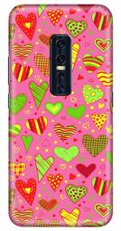 Amazon Brand - Solimo Designer Heart Pattern Design 3D Printed Hard Back Case Mobile Cover for Vivo V17 Pro