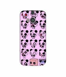 Amazon Brand - Solimo Designer Panda Experation 3D Printed Hard Back Case Mobile Cover for HTC One M8