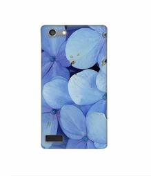 Amazon Brand - Solimo Designer Light Blue Flower Photography 3D Printed Hard Back Case Mobile Cover for Oppo Neo 7