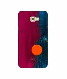 Amazon Brand - Solimo Designer Pink and Blue Brush Texture 3D Printed Hard Back Case Mobile Cover for Samsung Galaxy C7 Pro