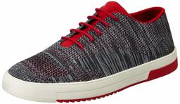 Amazon Brand - House & Shields Men's M.Grey/RED Textile Sneakers-10 UK (44 EU) (11 US) (AZ-HS-006)